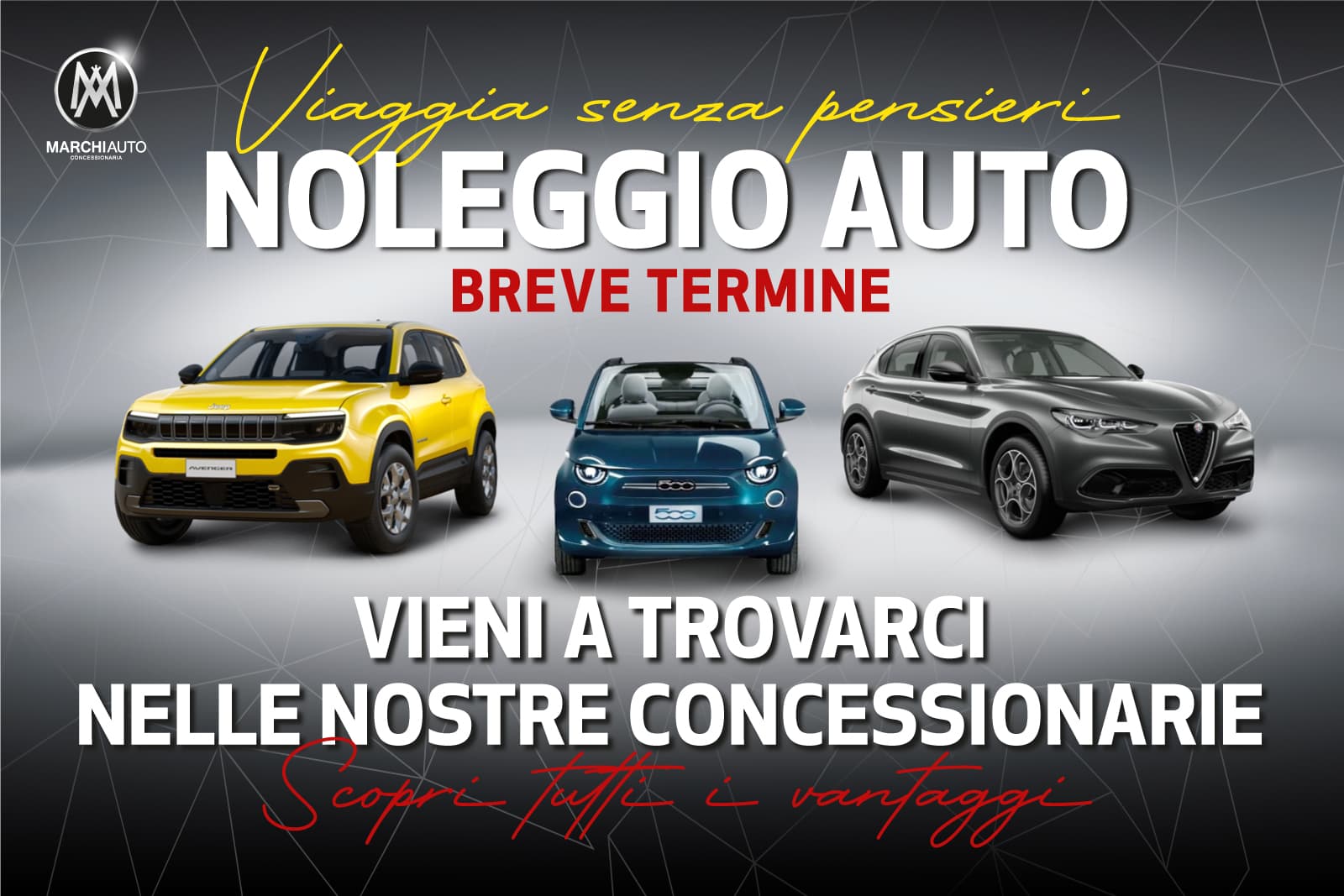 Listino Noleggio Breve Termine Marchi Auto. Banner